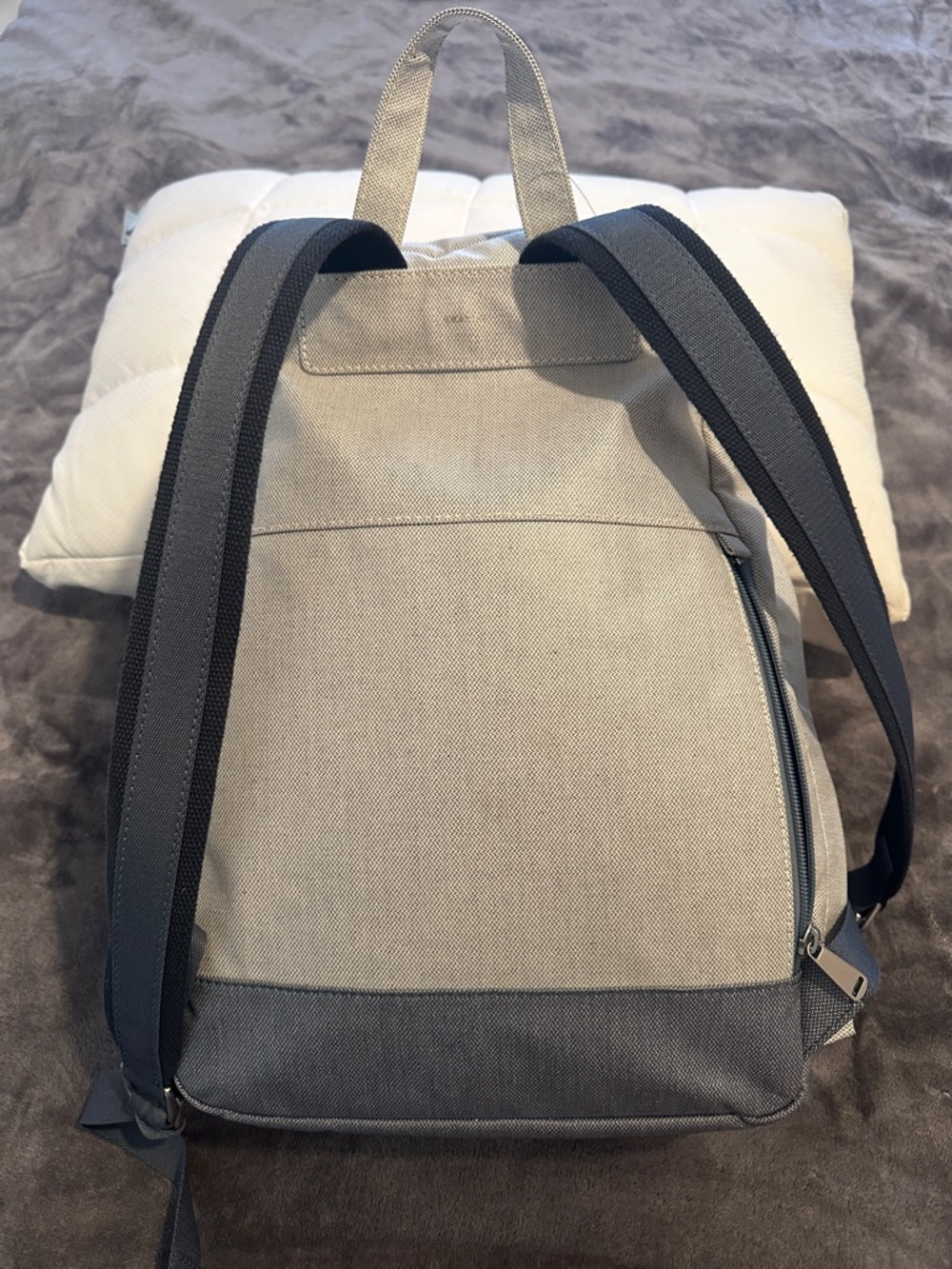 Skagen Two-Tone Gray Canvas Backpack - Picture 3 of 9